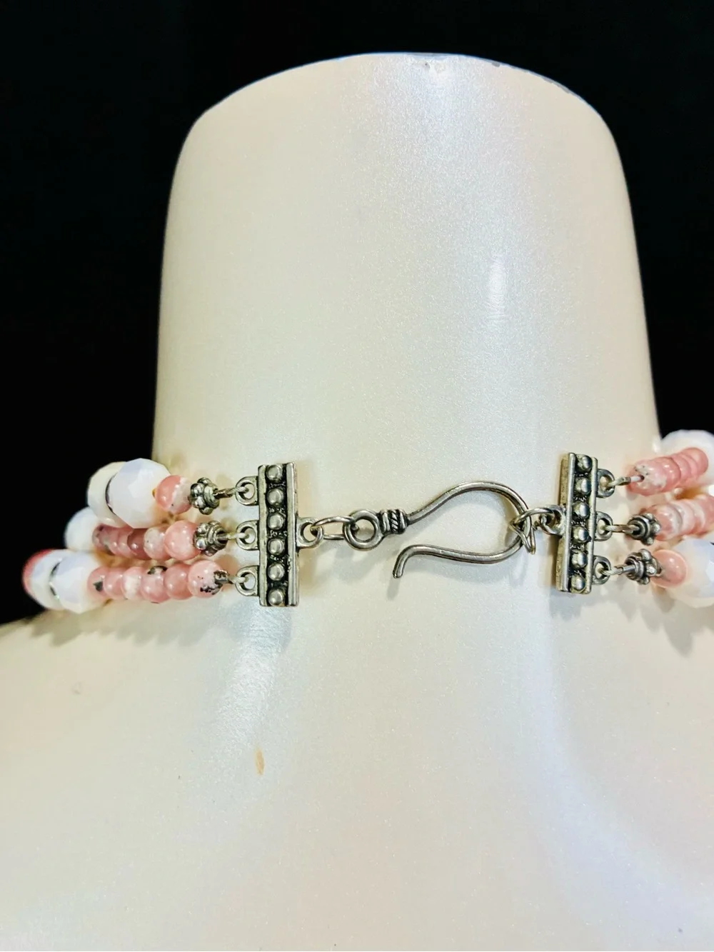 Handmade Elegant Pink Natural Stone Beaded Layered Necklace - Women Jewelry READ